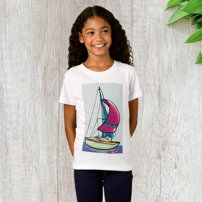 Camiseta Yacht In Cheio Sail Girls T Shirt (Criador carregado)