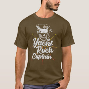 Camiseta Yacht Rock Capitão Festa de Bebendo de Barcos Fuma
