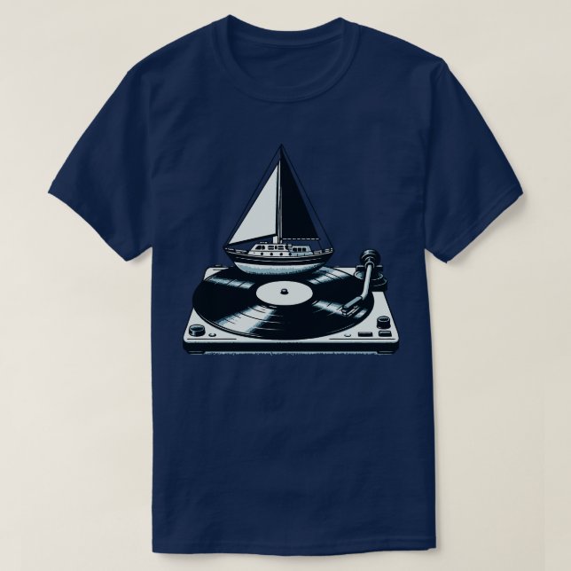 Camiseta Yacht Rock Vinyl Lover 1 (Frente do Design)