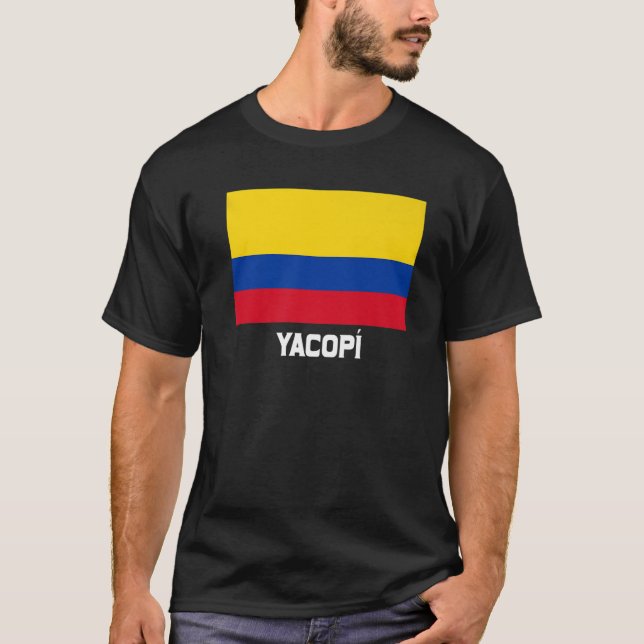 Camiseta Yacopí Colombia Flag Emblem Escudo Bandera Crest (Frente)