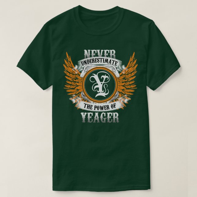 Camiseta Yager Name Shirt Nunca Subestima O Poder De (Frente do Design)