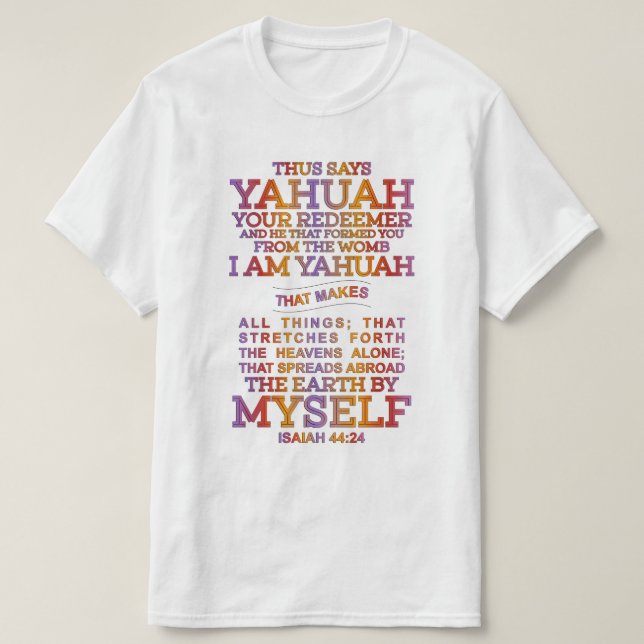 Camiseta Yahuah (Frente do Design)