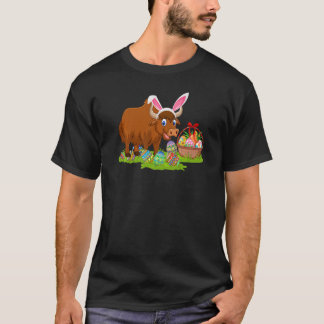 Camiseta Yak Easter Egg Hunting Bunny Yak Easter Sunday