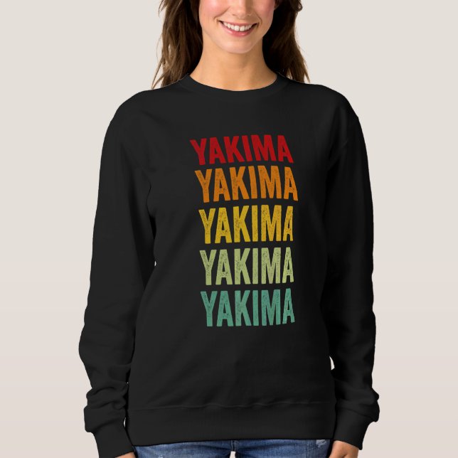 Camiseta Yakima County Washington Texto Arco-íris (Frente)