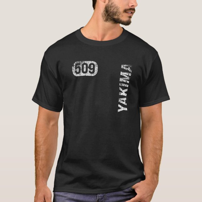 Camiseta Yakima Washington 509 Area Code Retro (Frente)