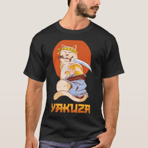 Camiseta Yakuza Cat Japonês Samurai Sword Katana Japão Tig