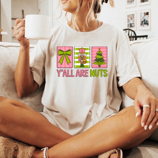 Camiseta Y'all Are Nuts Nutcracker Christmas (Criador carregado)