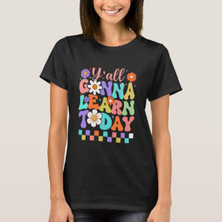 Camiseta Y'all Gonna Learn Today Colorful Back to School