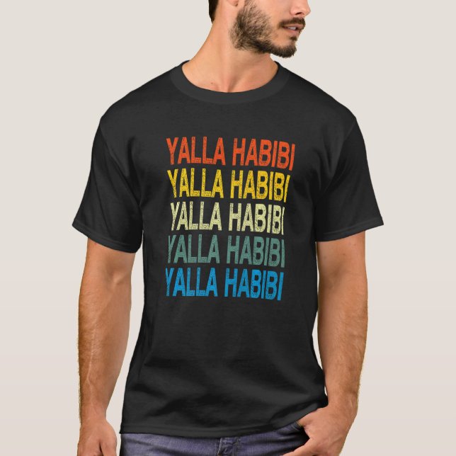 Camiseta Yalla Habibi Calliografia Árabe (Frente)