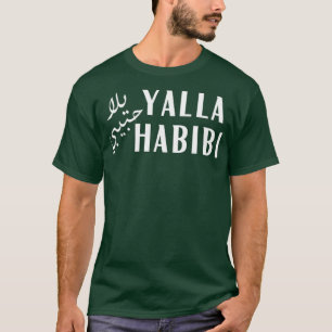 Camiseta Yalla Habibi Dias de os namorados árabes muçulma