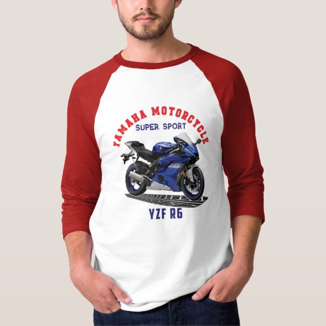 Camiseta YAMAHA YZF R6 Personalizar Roupa do Designer (Frente)