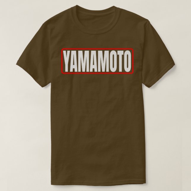Camiseta Yamamoto Apelido Japonês e Americano (Frente do Design)