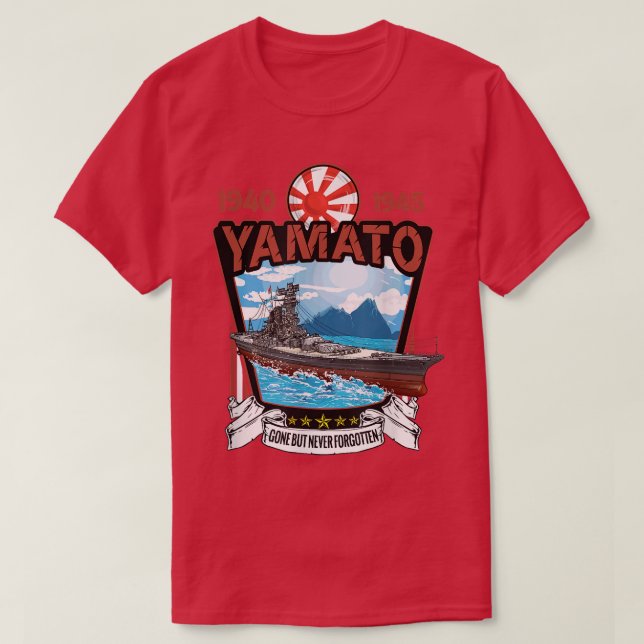 Camiseta Yamato, navio de guerra naval japonês da Segunda G (Frente do Design)