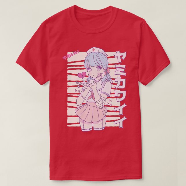 Camiseta Yami Kawaii Anime Pastelcore Aestética Pastel Menh (Frente do Design)