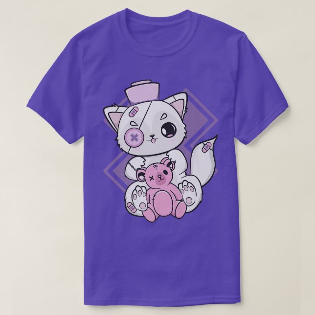 Camiseta Yami Kawaii Ártico Para Enfermeira Anime Nu gótico (Frente do Design)