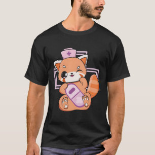 Camiseta Yami Kawaii Red Panda Pastel Gótico Urso Otaku Ani