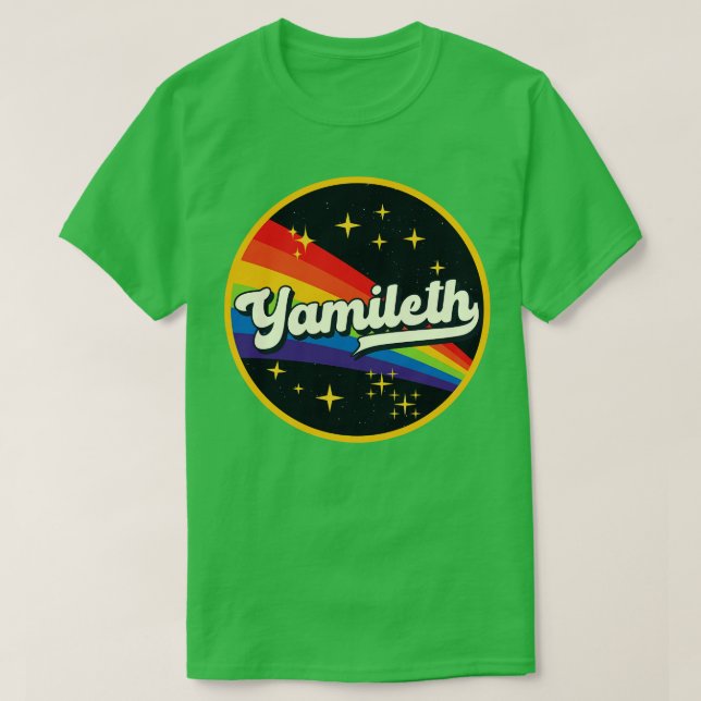 Camiseta Yamileth Rainbow No Space Vintage Style (Frente do Design)
