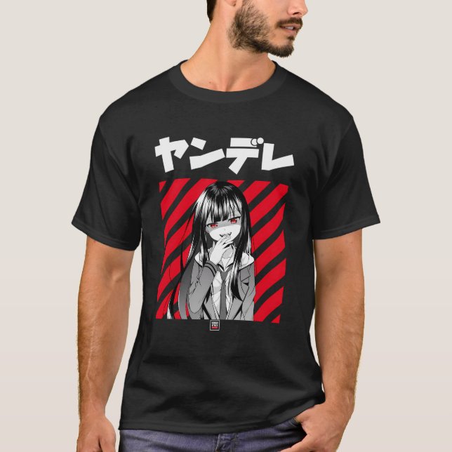 Camiseta Yandere Japonês Anime Long Sleeve Shirt (Frente)