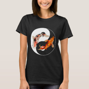 Camiseta Yang Carp Balance Taijitu Japonês Nishikigoi Koi