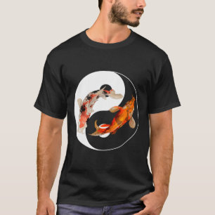 Camiseta Yang Carp Balance Taijitu Japonês Nishikigoi Koi