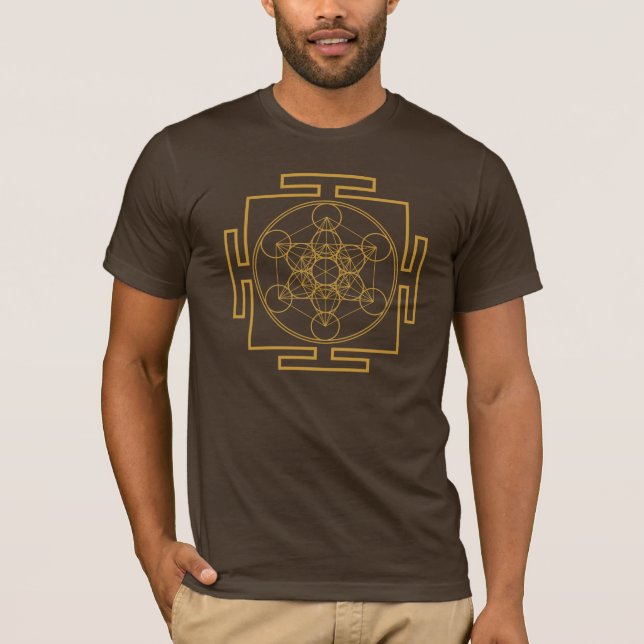 Camiseta Yantra Metatrons Cube, Merkaba, Geometria Sagrada (Frente)