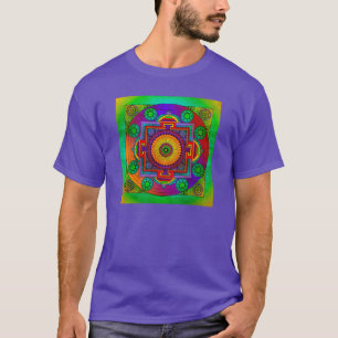 Camiseta YANTRA - roda do excelente - violeta verde