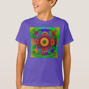 Camiseta YANTRA - roda do excelente - violeta verde