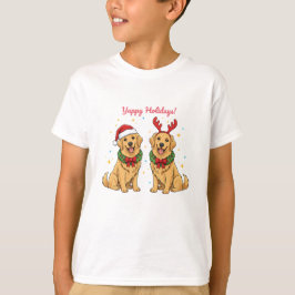 Camiseta Yappy Holidays Golden Retriever, Natal Go