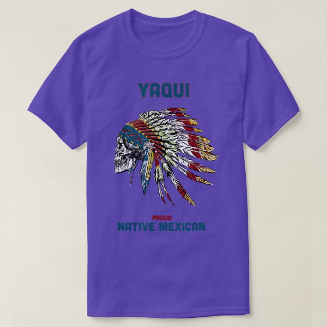 Camiseta Yaqui Tribe Nativo do México Índio Orgânico Retroc (Frente do Design)