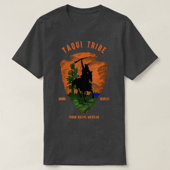 Camiseta Yaqui Tribe Nativo Mexicano Orud Retro Arro (Frente do Design)