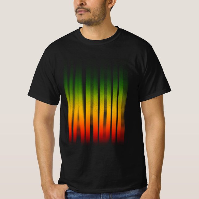 Camiseta Yardie Blurred Effect Typografia Rasta Reggae (Frente)