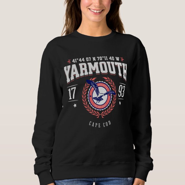 Camiseta Yarmouth Massachusetts Cape Cod MA Nautical Beach  (Frente)