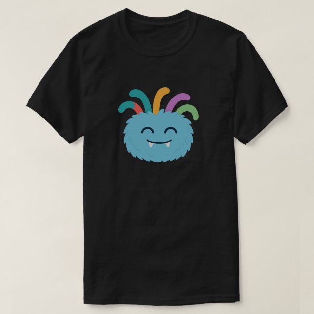 Camiseta Yarnaby, o monstro do Felpudo - Cute Rainbow Tenta (Frente do Design)