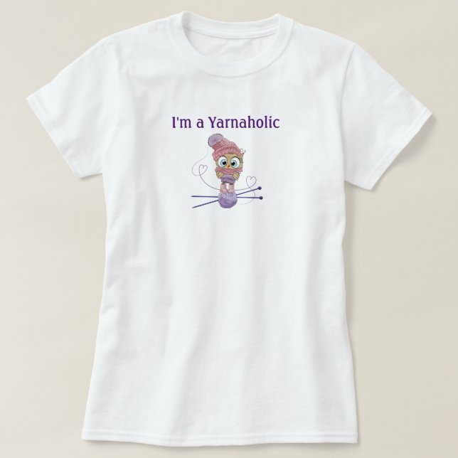 Camiseta Yarnaholic  (Frente do Design)