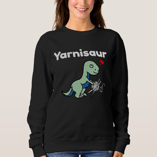 Camiseta Yarnisaur Knitters Crochet And Crafters T (Frente)