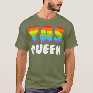 Camiseta Yas Queen Shirt Men Mulheres Orgulho gay LGBTQ Yaa