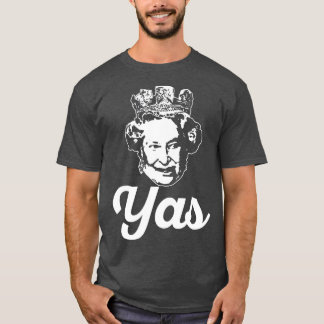 Camiseta YAS QUEEN T Elizabeth II England Meme Britânica