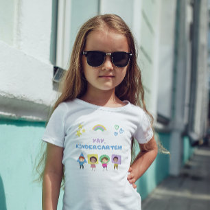 Camiseta Yay Kindergarten! Crianças bonitas são neutras em 