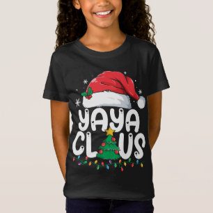 Camiseta Yaya Claus Matching Xmas Family Christmas Pajama