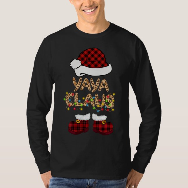 Camiseta Yaya Claus Papai Noel Matando Família de Natal Paj (Frente)