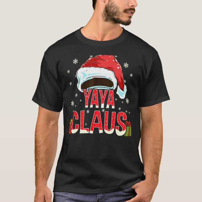 Camiseta Yaya Claus Shirt Group Oferece Família Corresponde (Frente)