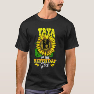 Camiseta Yaya Da Festa de aniversário De Girassol De Aniver