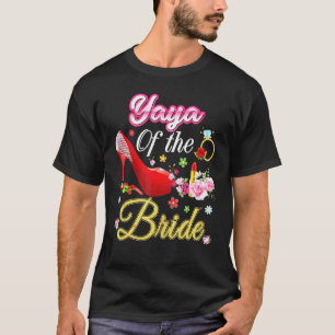 Camiseta Yaya Da Noiva Feliz Casamento Flor Calçado Rosa M