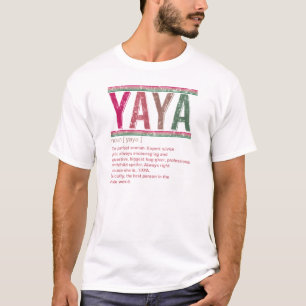 Camiseta Yaya Definição Vovó Dia de as mães Retro Prese