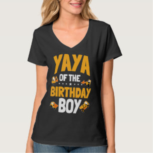 Camiseta Yaya Do Aniversário Do Trabalho De Construção De G