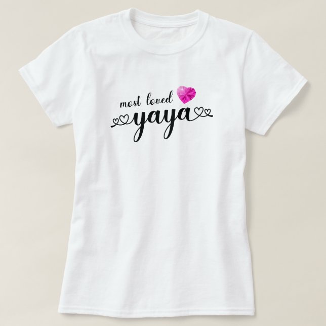 Camiseta YaYa mais amada (Frente do Design)