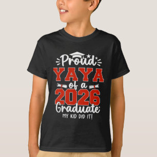 Camiseta Yaya Orgulhoso De Um Graduado Senior De 2026 Prese