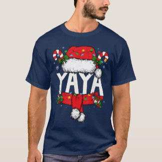 Camiseta Yaya Pijama de Natal Papai Noel Família Combinando