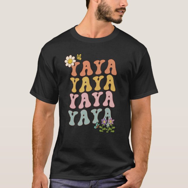 Camiseta Yaya pregnancy announcement surprise Grandma groov (Frente)
