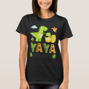 Camiseta Yaya Saurus T-Rex Dinossauro Correspondente Dia da
